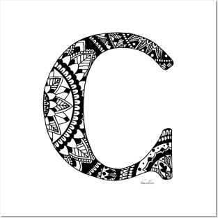 Mandala Letter C Posters and Art